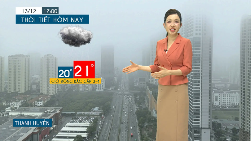 Dự báo thời tiết tối | 13/12/2025