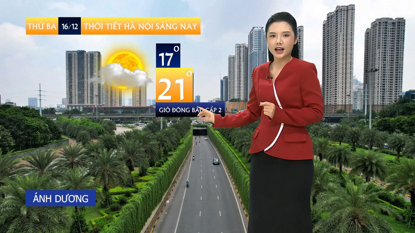 Dự báo thời tiết trưa | 16/12/2025