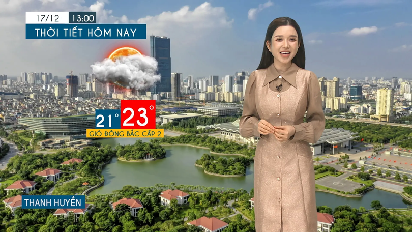 Dự báo thời tiết tối | 17/12/2025