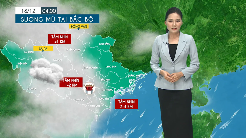 Dự báo thời tiết tối | 18/12/2025