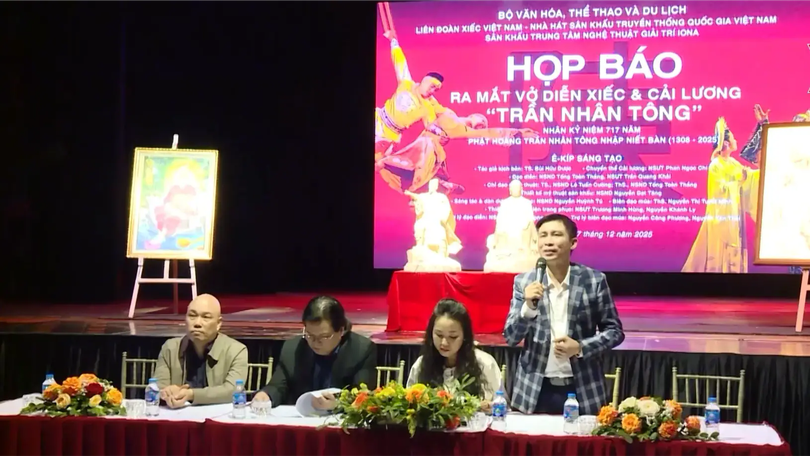Phật hoàng Trần Nhân Tông được tái hiện qua xiếc và cải lương