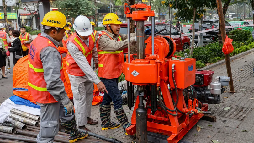 Tuyến metro số 5 triển khai hiện trường