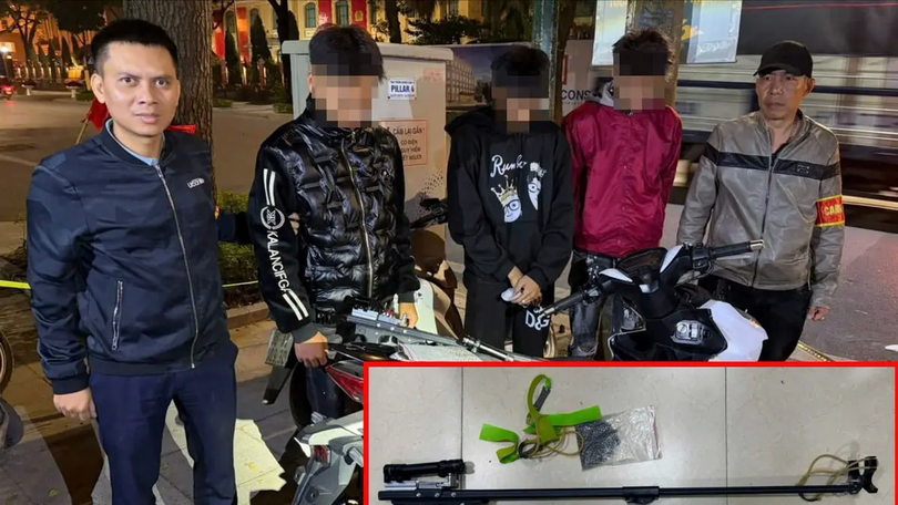 Bắt giữ nhóm thanh, thiếu niên mang hung khí