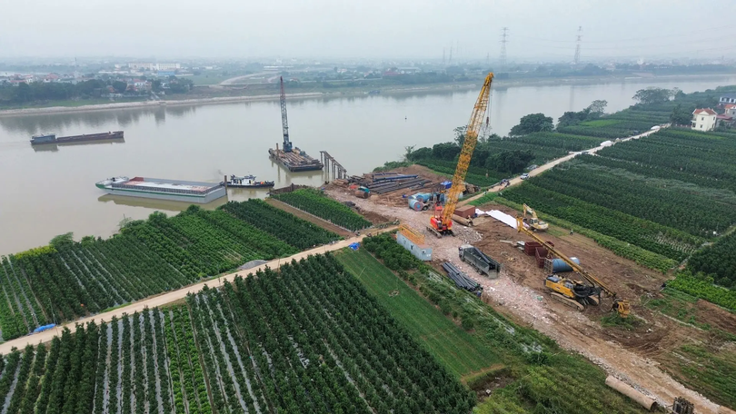 Thi công những hạng mục đầu tiên cầu Mễ Sở