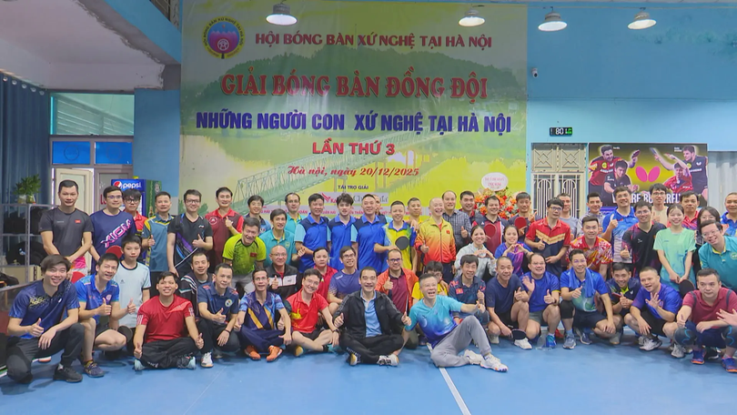 Sân chơi bóng bàn kết nối cộng đồng người xứ Nghệ tại Hà Nội