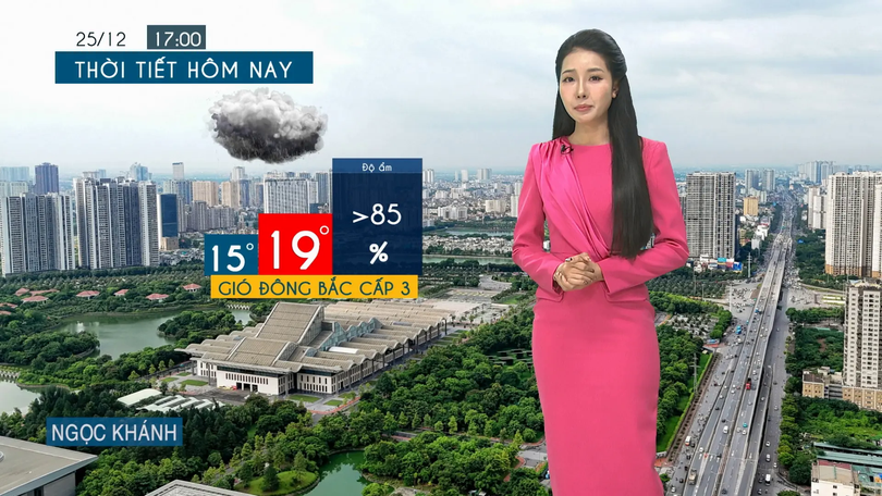 Dự báo thời tiết tối | 25/12/2025