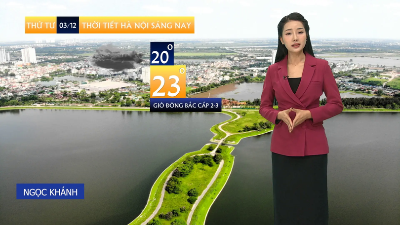Dự báo thời tiết trưa | 03/12/2025