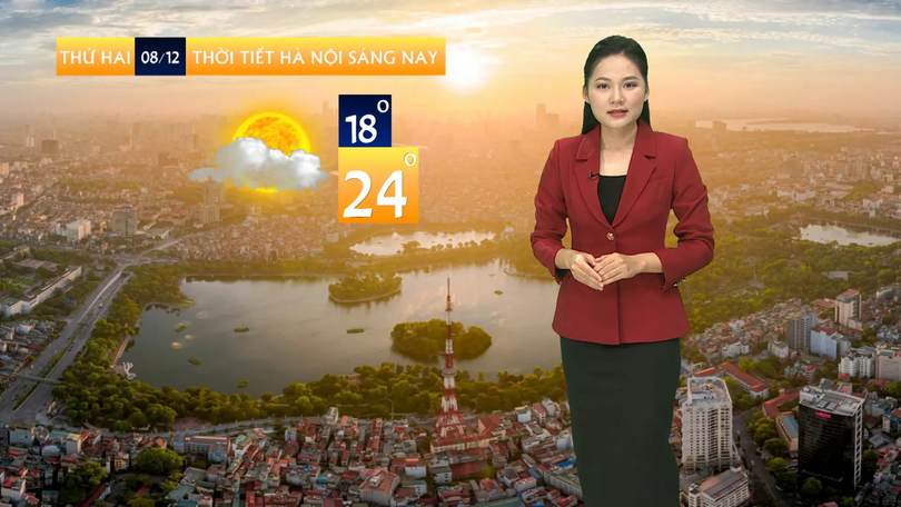 Dự báo thời tiết trưa | 08/12/2025