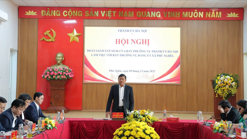 Đoàn giám sát số 6 làm việc tại xã Phú Nghĩa, Xuân Mai