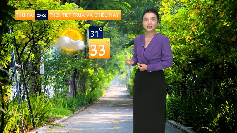 Dự báo thời tiết trưa | 23/06/2025