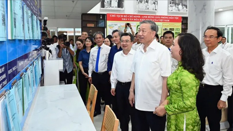 Tổng Bí thư khảo sát chính quyền hai cấp tại TP.Hồ Chí Minh