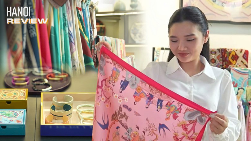 Độc đáo họa tiết kể chuyện trên lụa | HANOI Review | 10/07/2025