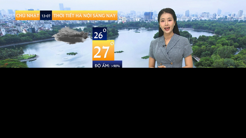 Dự báo thời tiết sáng | 13/07/2025