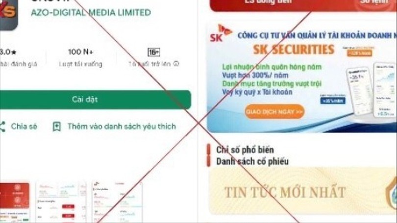 Cảnh báo lừa đảo từ sàn chứng khoán giả mạo SKSVIP