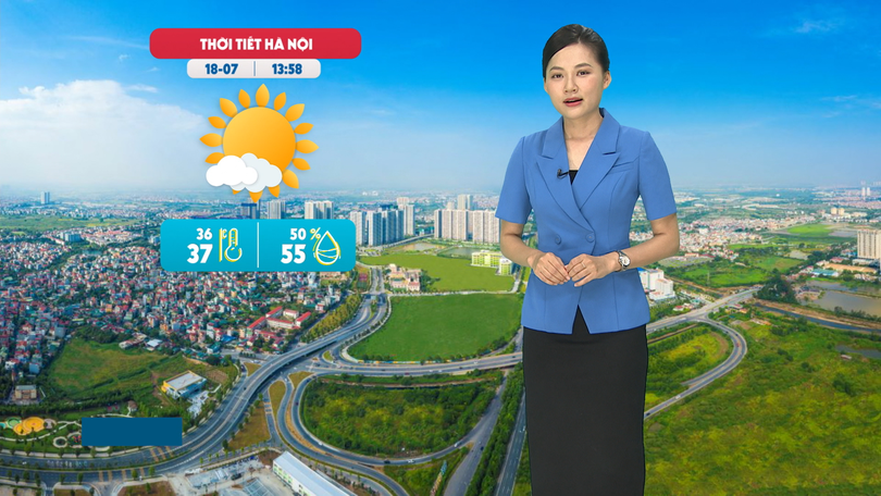 Dự báo thời tiết trưa | 18/07/2025