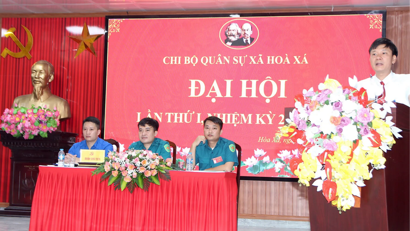 Xã Hòa Xá: 100% chi, đảng bộ tổ chức Đại hội