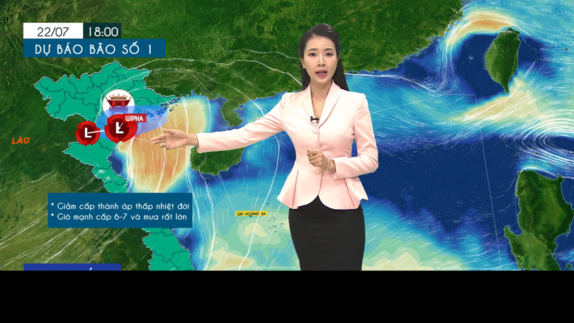 Dự báo thời tiết tối | 22/07/2025