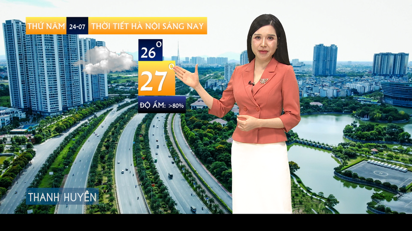 Dự báo thời tiết sáng | 24/07/2025