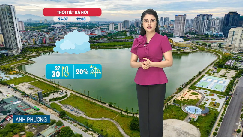 Dự báo thời tiết trưa | 25/07/2025