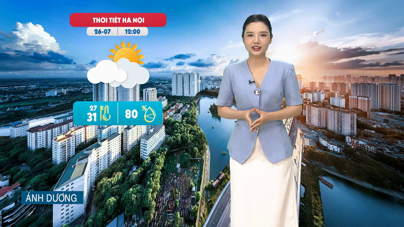 Dự báo thời tiết trưa | 26/07/2025