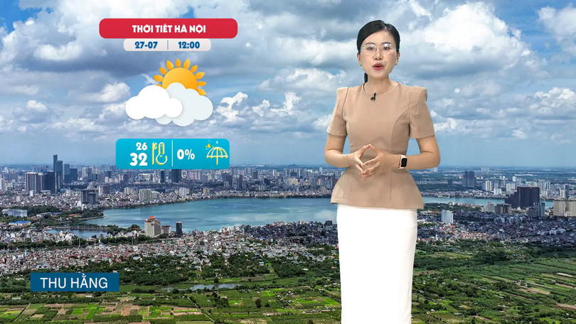 Dự báo thời tiết trưa | 27/07/2025