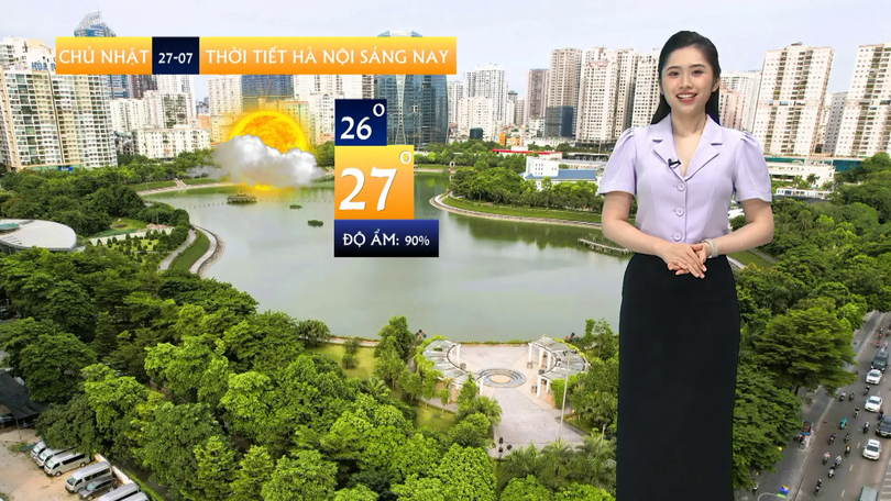 Dự báo thời tiết sáng | 27/07/2025