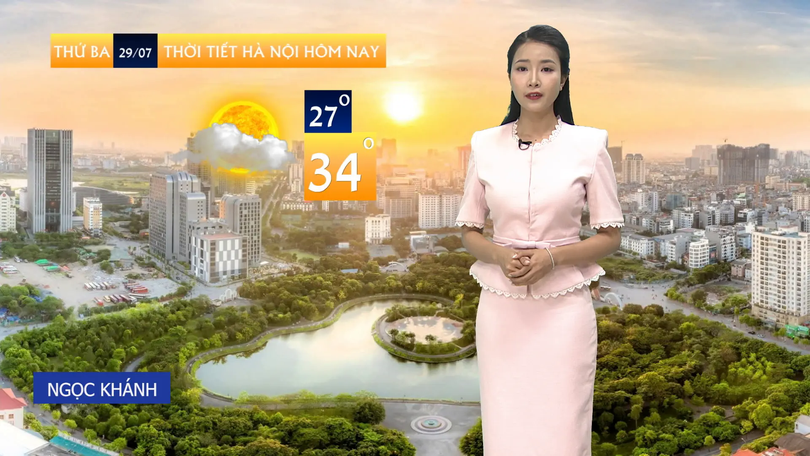 Dự báo thời tiết trưa | 29/07/2025