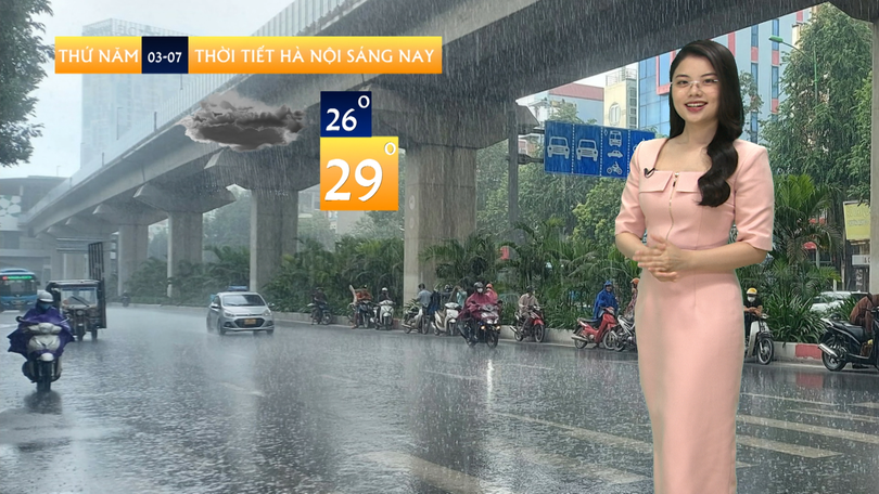 Dự báo thời tiết trưa | 03/07/2025