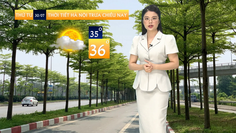 Dự báo thời tiết trưa | 30/07/2025