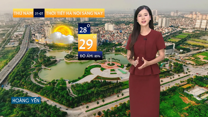 Dự báo thời tiết sáng | 31/07/2025