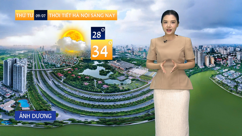 Dự báo thời tiết trưa | 09/07/2025