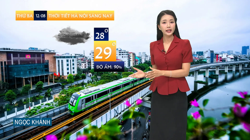 Dự báo thời tiết sáng | 12/08/2025