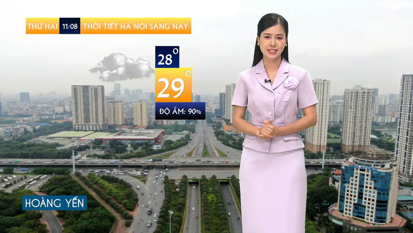 Dự báo thời tiết sáng | 11/08/2025