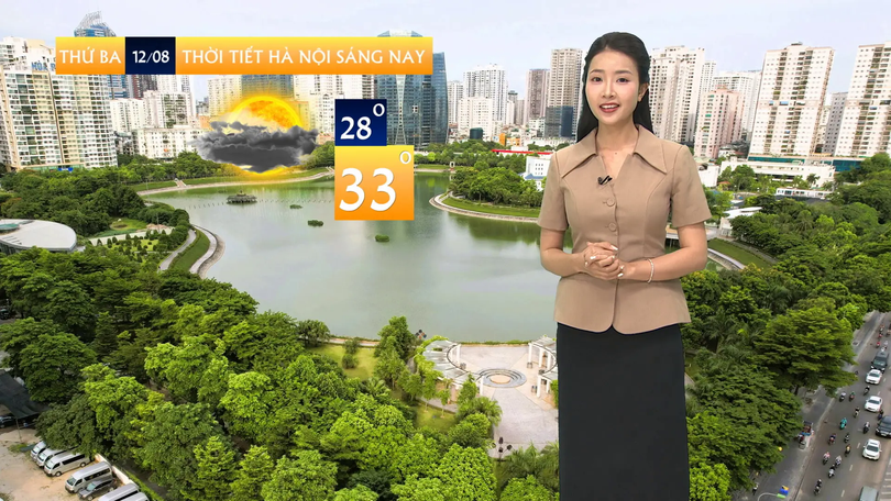 Dự báo thời tiết trưa | 12/08/2025