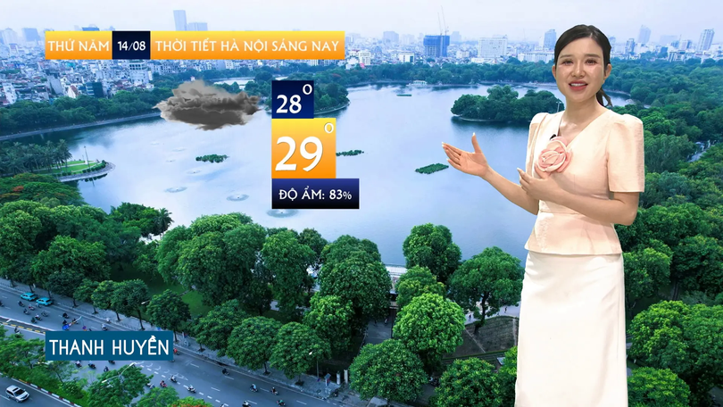 Dự báo thời tiết sáng | 14/08/2025