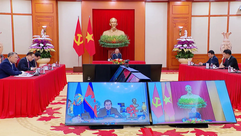 Tổng Bí thư Tô Lâm điện đàm với Chủ tịch Đảng CPP Hun Sen