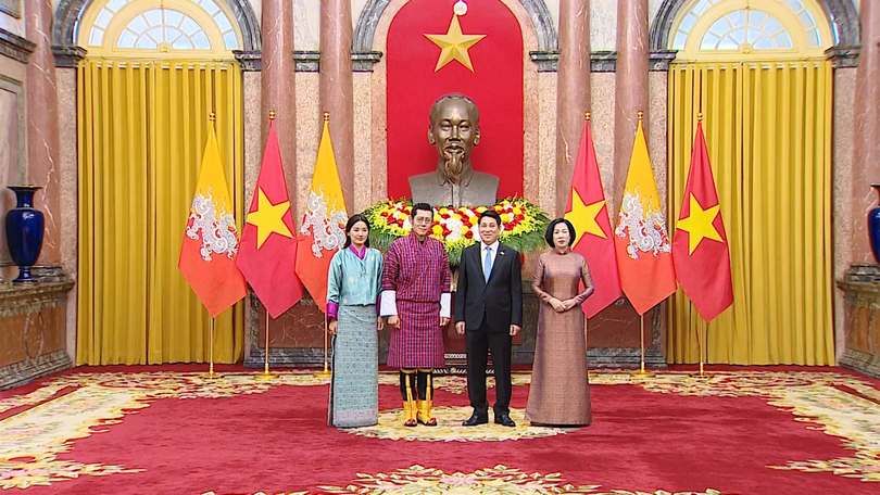 Lễ đón Quốc vương và Hoàng hậu Bhutan thăm Việt Nam