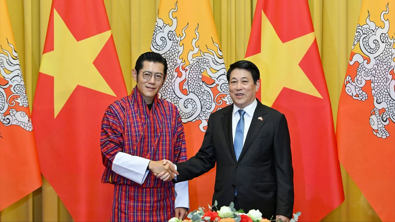 Chủ tịch nước Lương Cường hội đàm với Quốc vương Bhutan