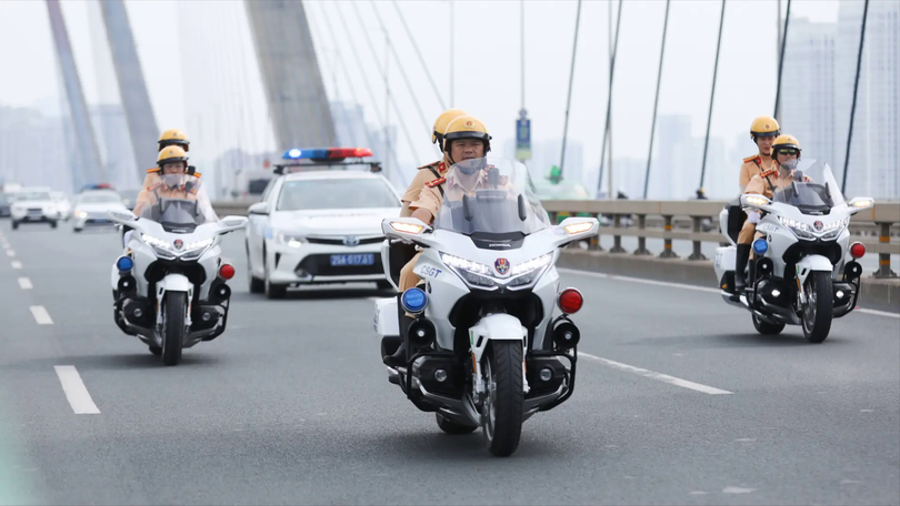 Dấu ấn cảnh sát dẫn đoàn trên mỗi cung đường