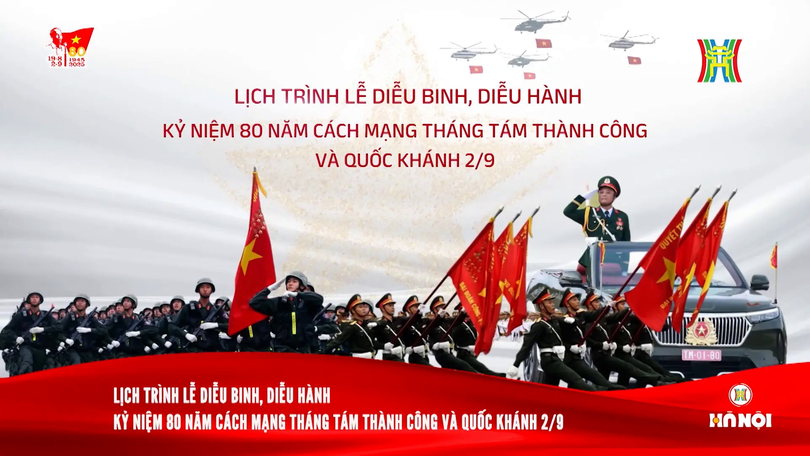 Lịch trình chi tiết lễ diễu binh, diễu hành diễn ra sáng 2/9