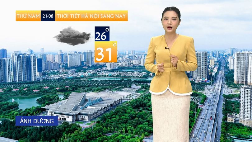 Dự báo thời tiết trưa | 21/08/2025