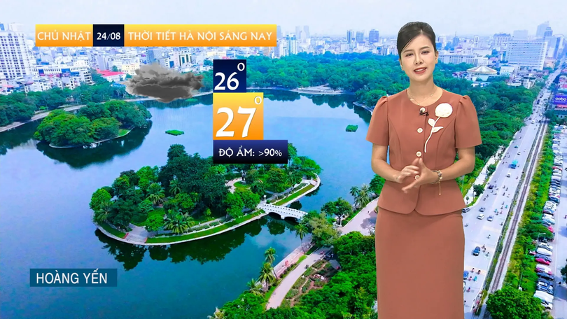 Dự báo thời tiết sáng | 24/08/2025