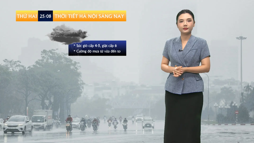 Dự báo thời tiết trưa | 25/08/2025