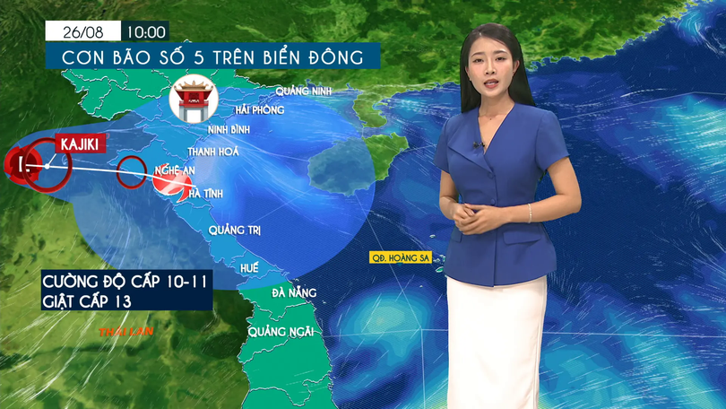 Dự báo thời tiết tối | 25/08/2025