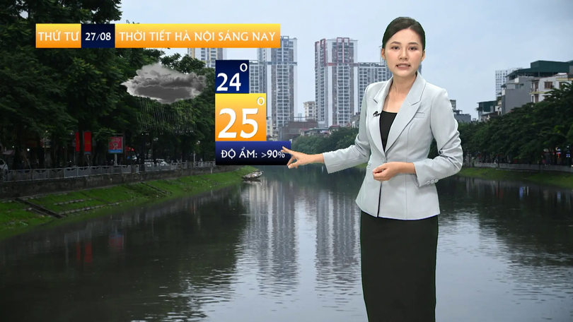 Dự báo thời tiết sáng | 27/08/2025