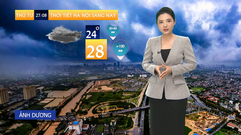Dự báo thời tiết trưa | 27/08/2025