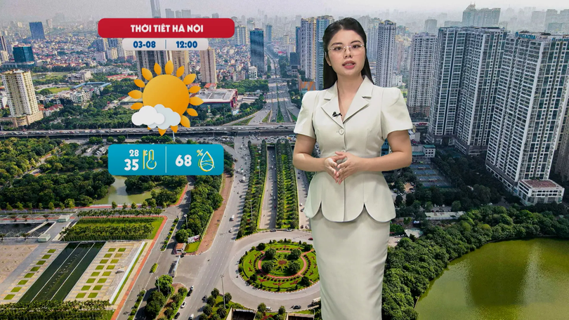 Dự báo thời tiết trưa | 03/08/2025