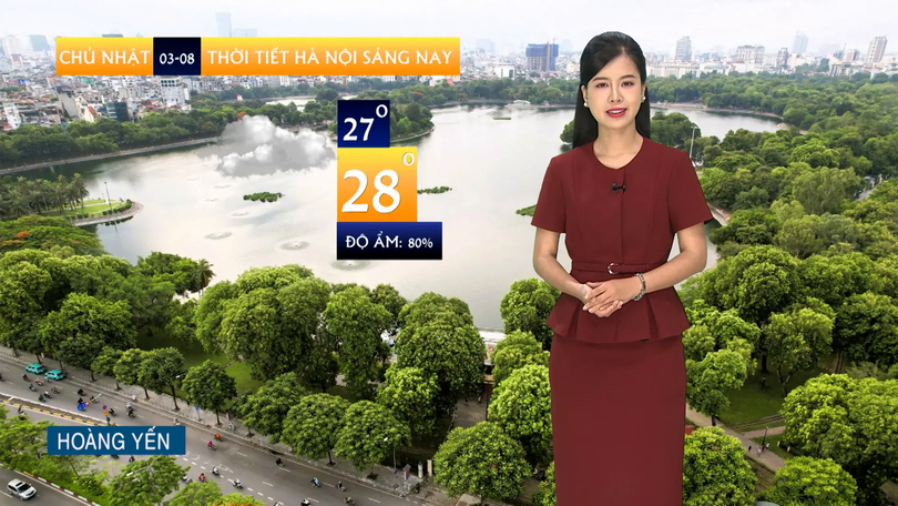 Dự báo thời tiết sáng | 03/08/2025