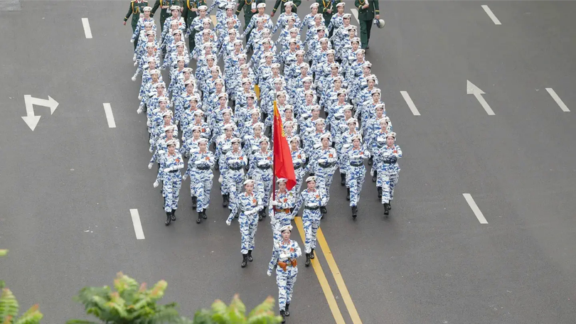 Hướng di chuyển của các khối diễu binh, diễu hành