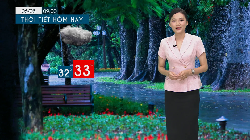 Dự báo thời tiết tối | 06/08/2025